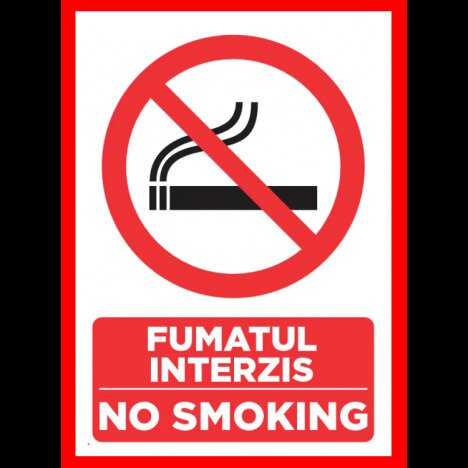 Placuta fumatul interzis no smoking